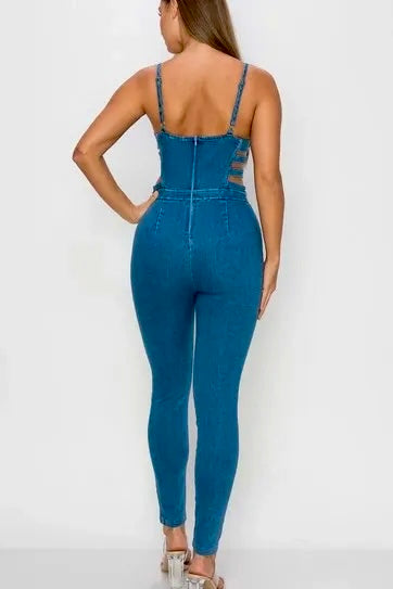 Total Flirt Demin Jumpsuit