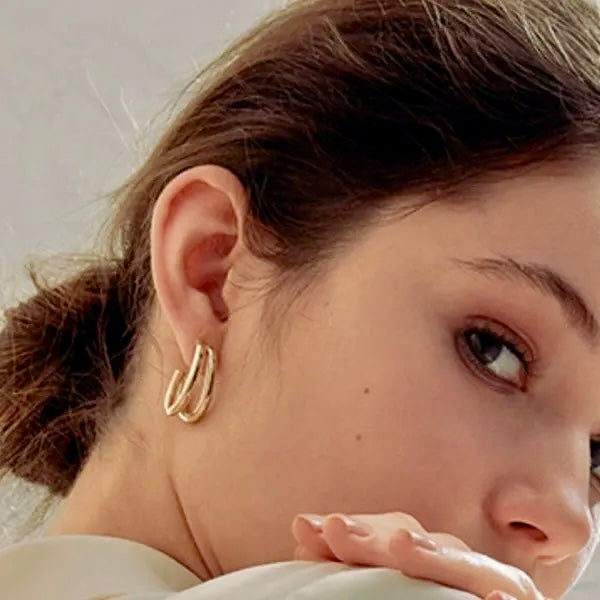 Double Trouble Hoop Earrings