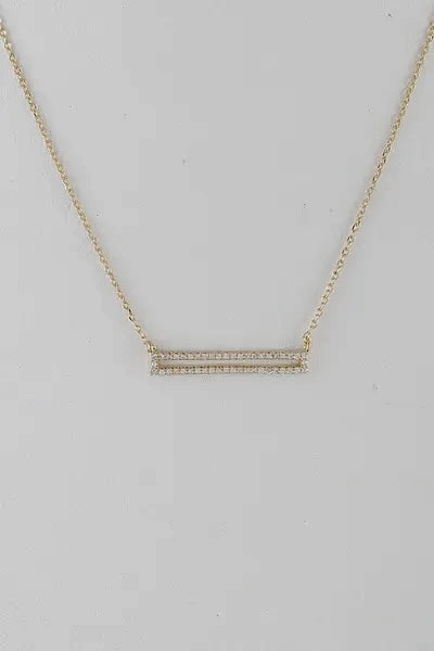 Rhinestone Bar Necklace