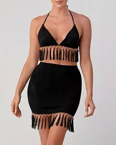 Suede top with Fringe