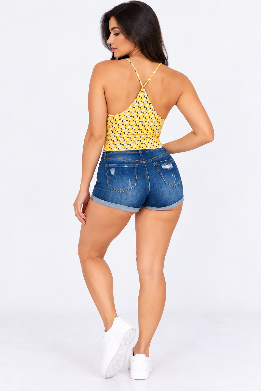 Pattern Printed Crop Top