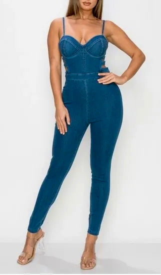 Total Flirt Demin Jumpsuit