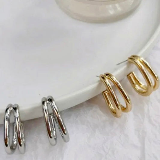 Double Trouble Hoop Earrings