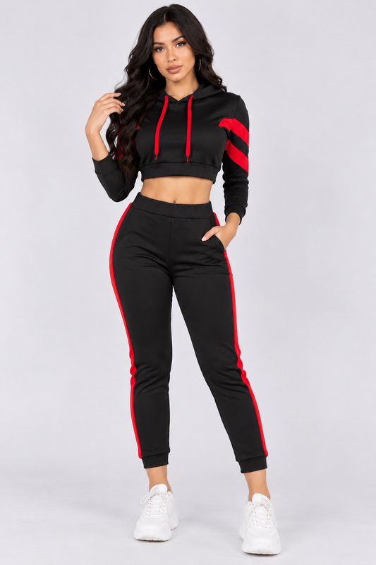 Athletic Crop Hoodie