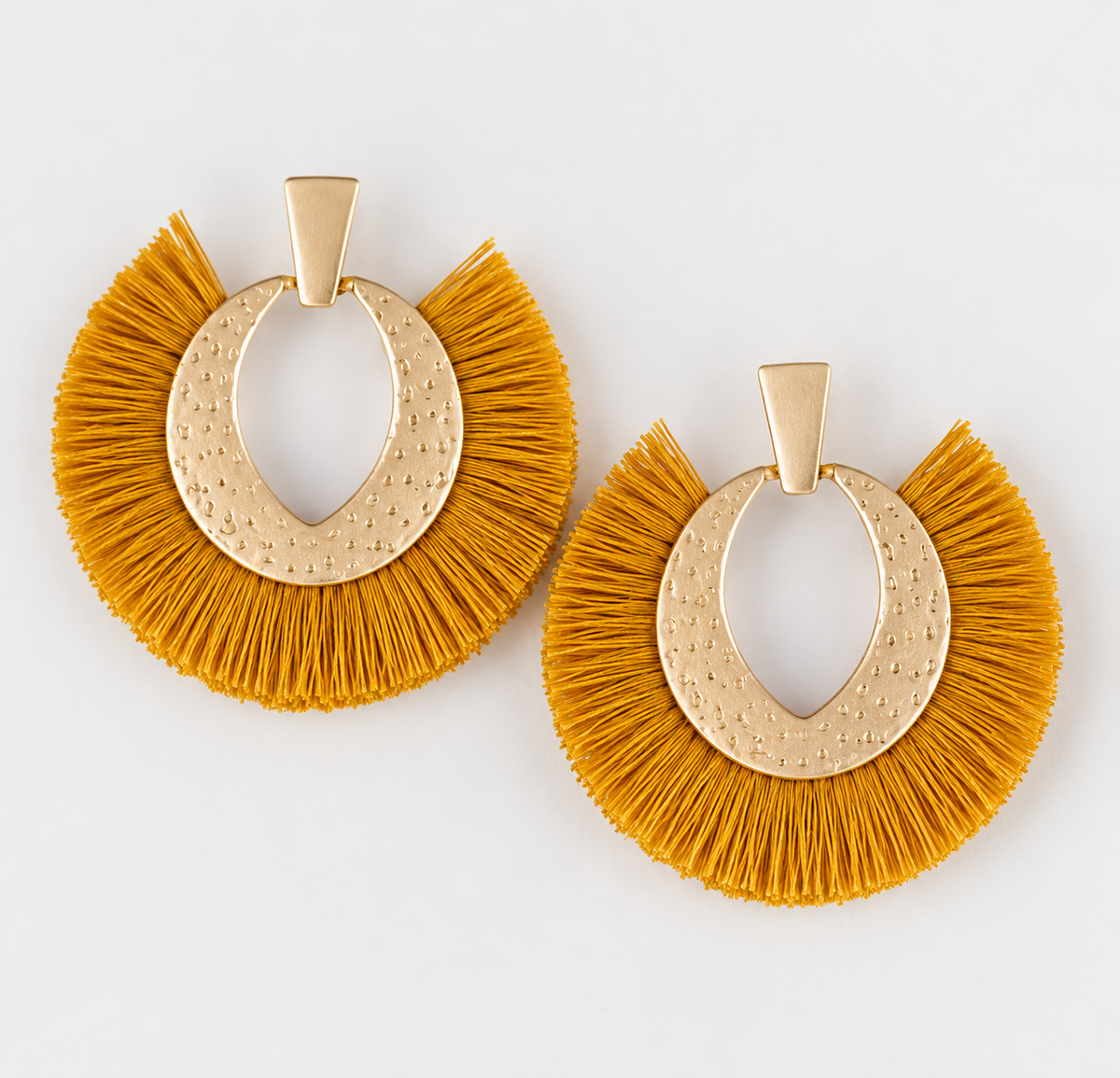 Full Moon Tassel Earrings