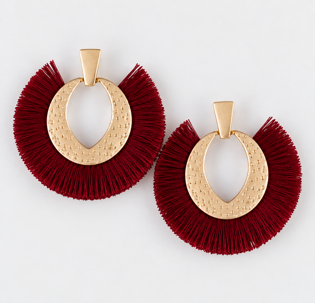 Full Moon Tassel Earrings
