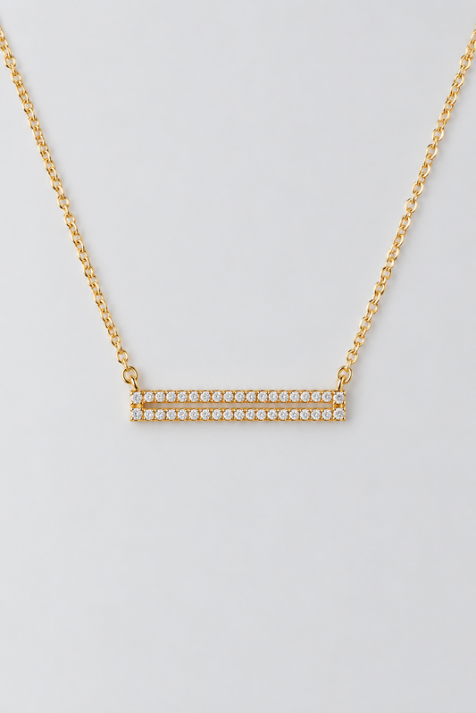 Rhinestone Bar Necklace