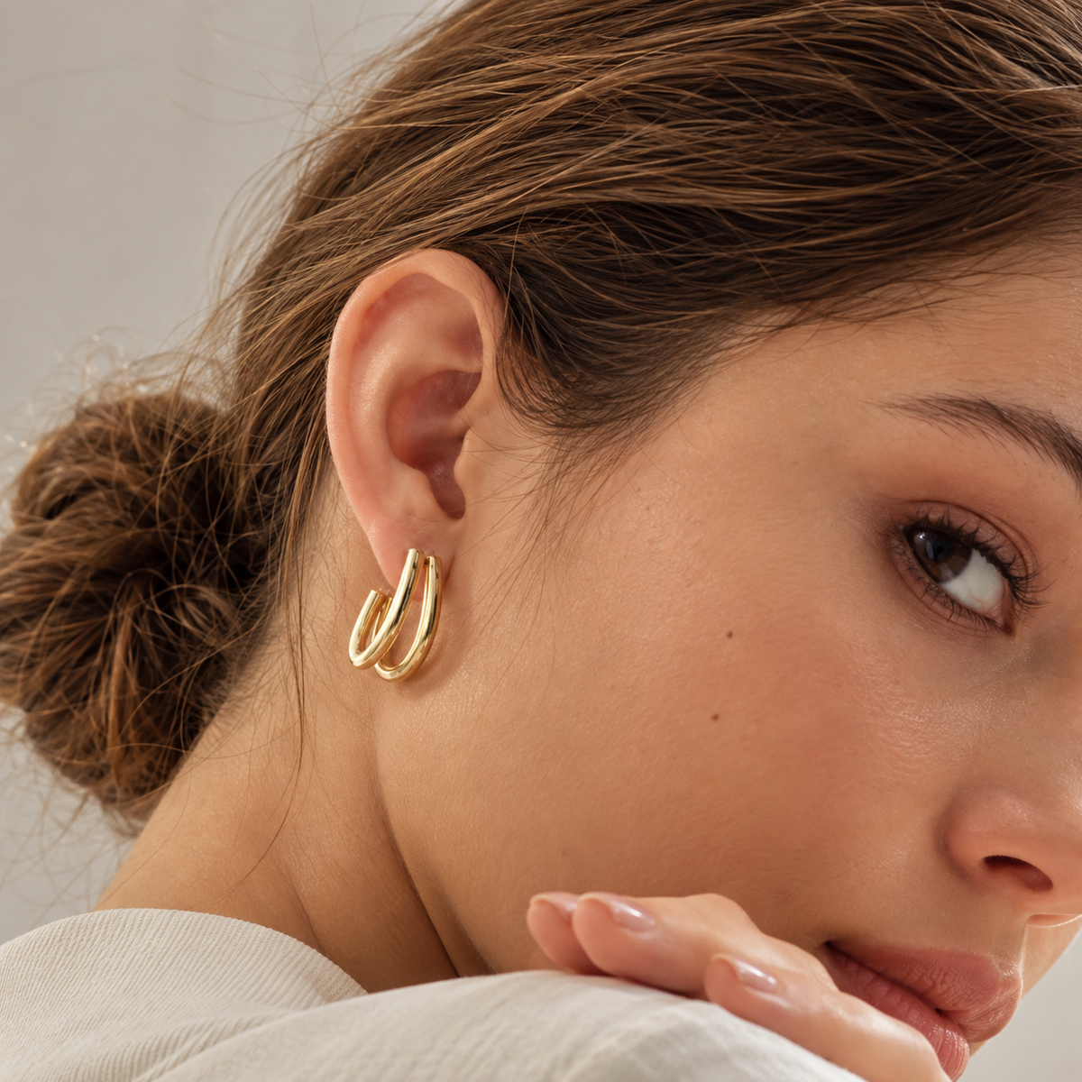 Double Trouble Hoop Earrings