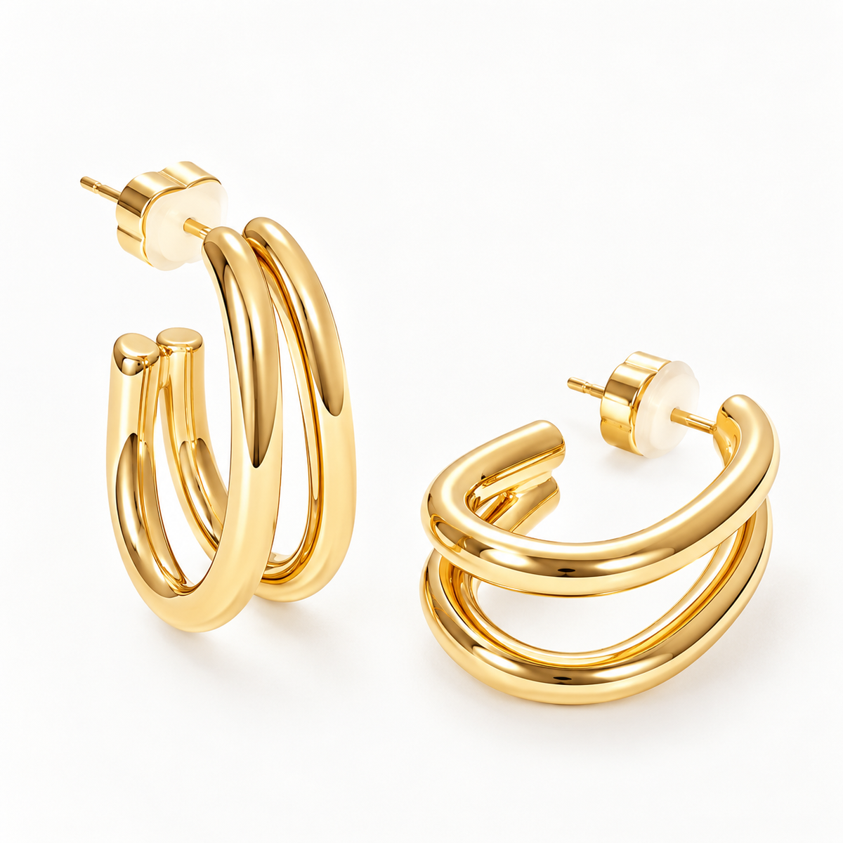 Double Trouble Hoop Earrings