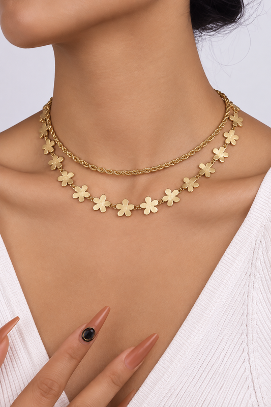 Flower Layered Necklace